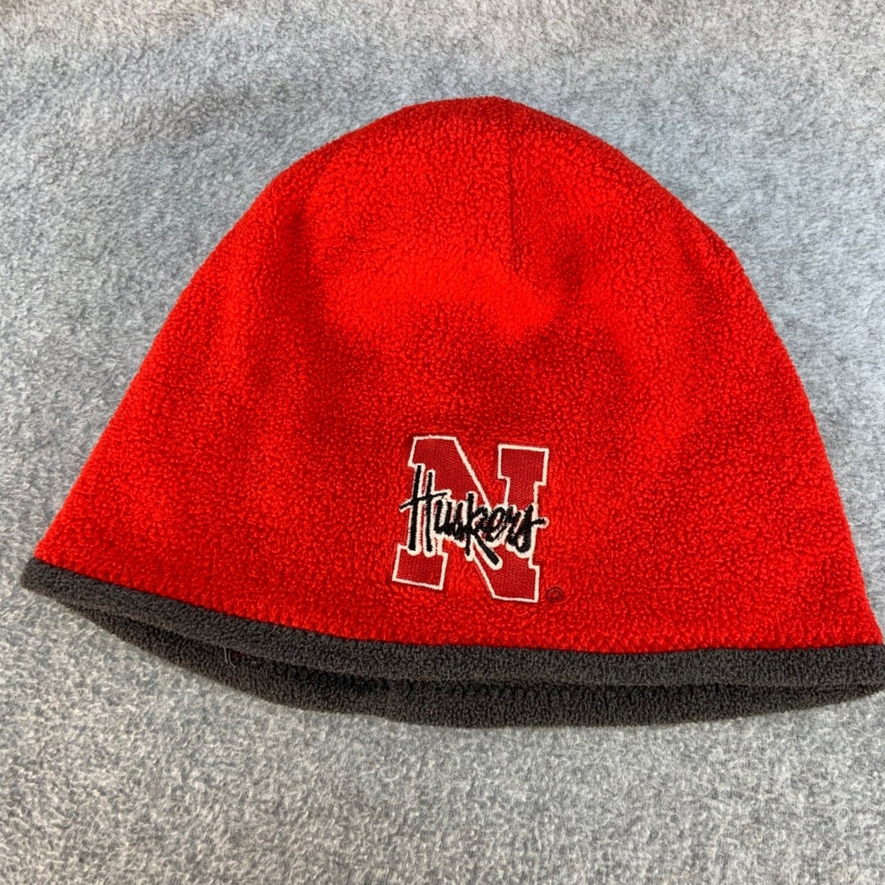Nebraska Huskers Unisex Red Unbranded Fleece Beanie Embroidered Logo OSFM
